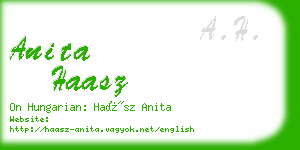 anita haasz business card